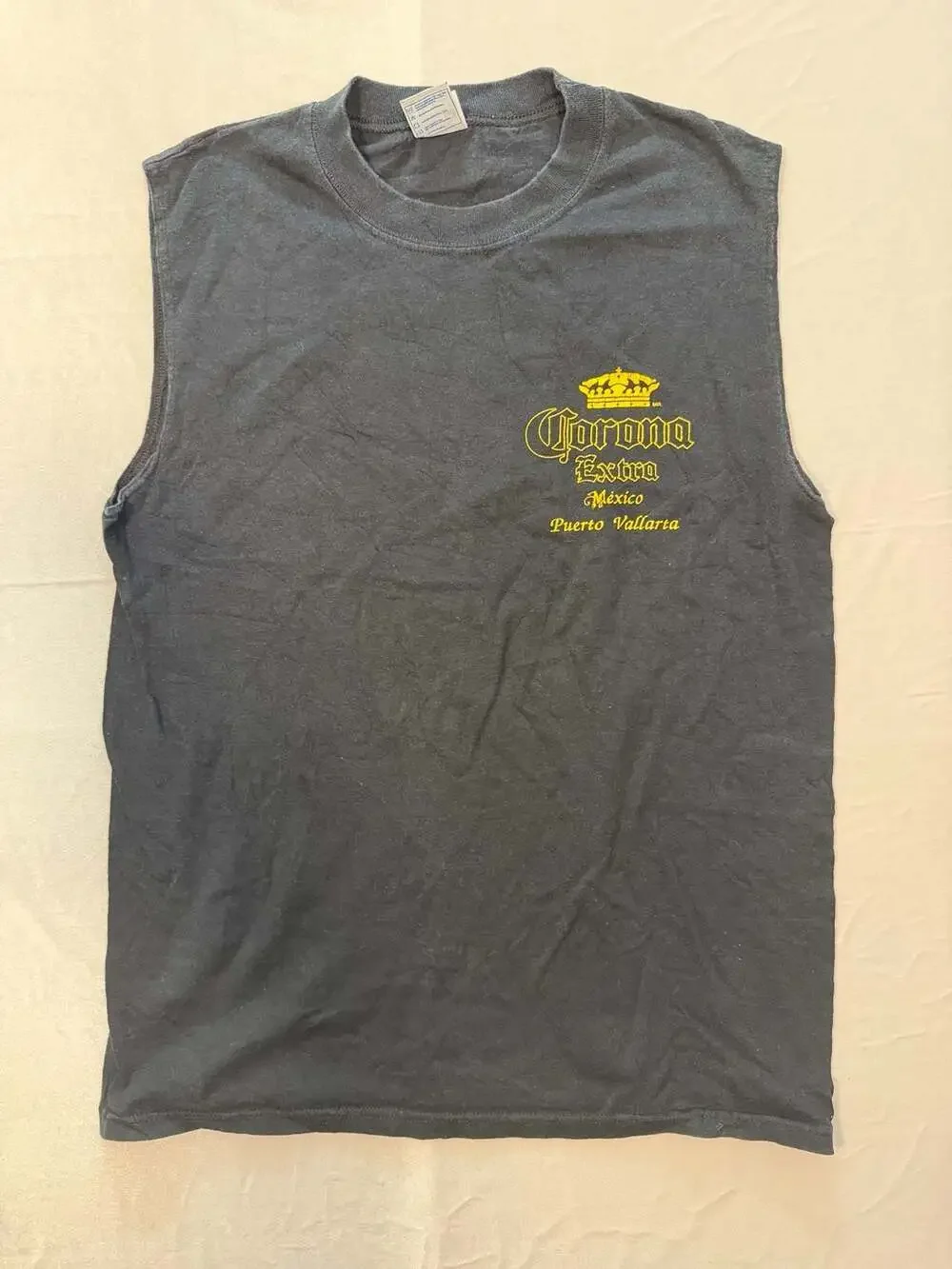 Corona Extra Puerto Vallarta Mexico Graphic Sleeveless Muscle Tank Top